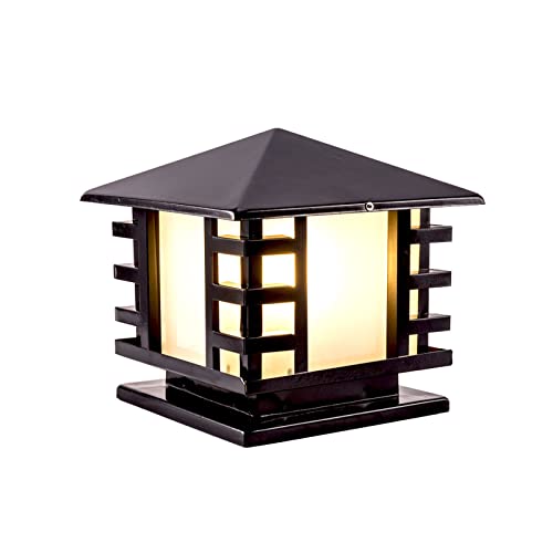 WENZIFI Outdoor Column Lights Traditional Waterproof Pillar Lights Outdoor Aluminium Glass Column Lights Fixture Decorations for Patio Outside Lights Fence Post Lights Villa Gate Garden Post Lamp