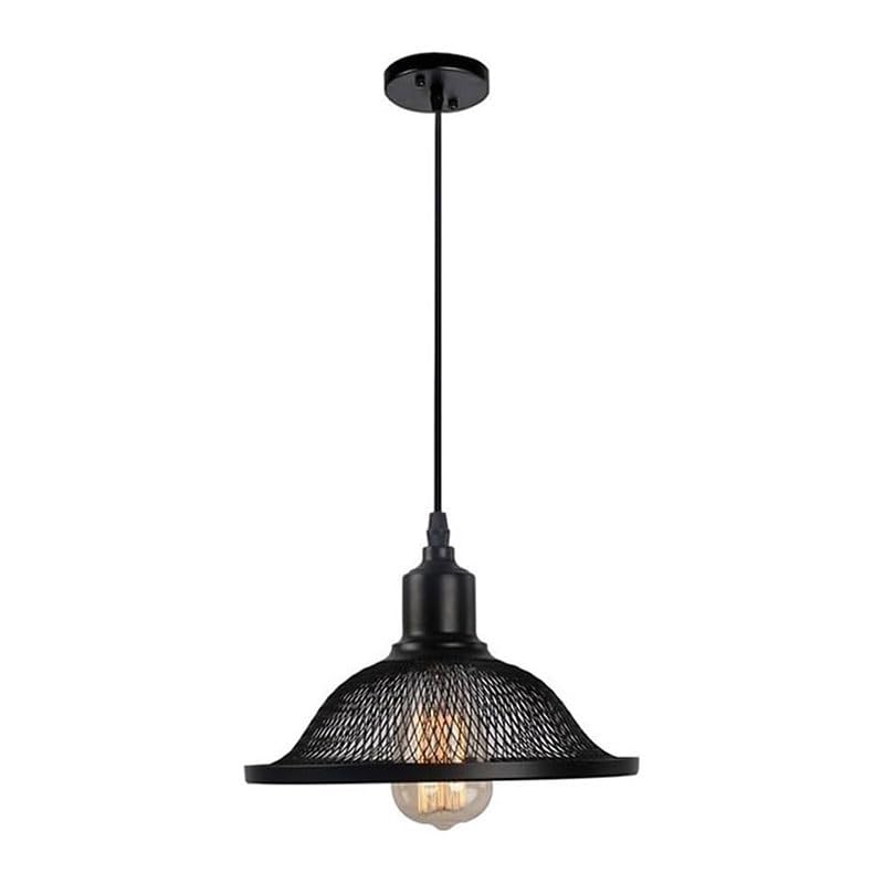 Lampe suspendue noire réglable pour corriger un plafond bas avec style industriel