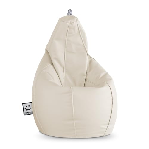 HAPPERS Puff Pera para Exterior Polipiel XL Crudo