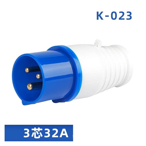 Conector industrial de 3 pines con enchufe impermeable de 32A de alta resistencia 2