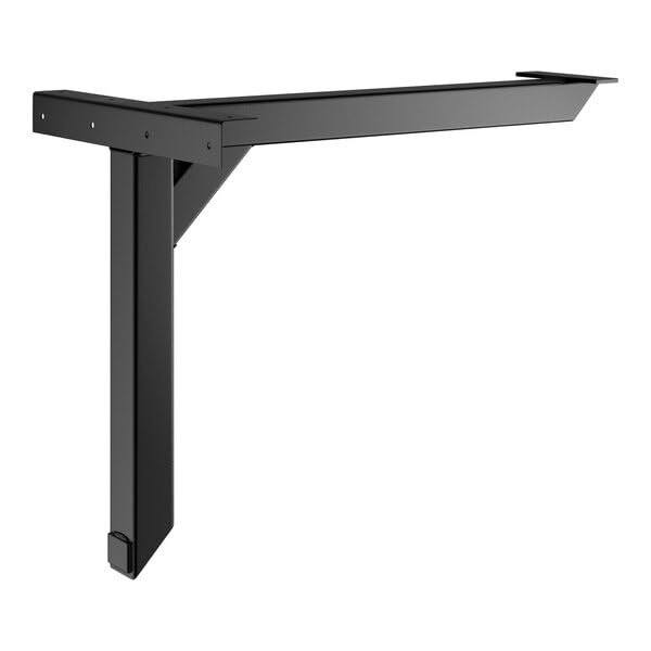 Glownary Cantilever Metal Table Bracket, Black Powder-Coated, 26.5 x 16.25 x 20 Inches, Wall-Mount for Restaurant Booth Seating