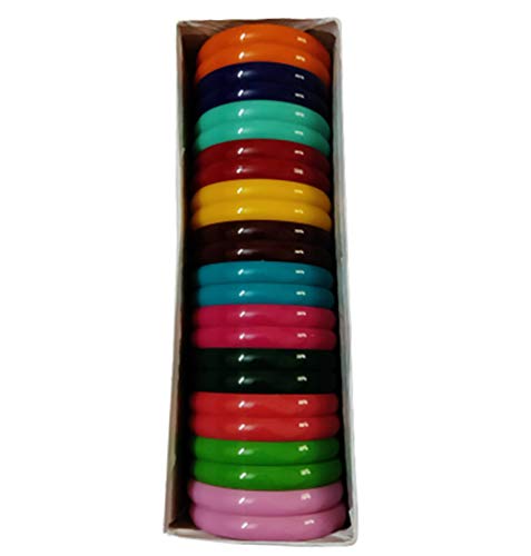 Image of DMS RETAIL Multicolor Plastic Bangles for Silk Thread Fabric Jewellery Making for Women 10 MM Bangles -24 PCS Box (2-8)