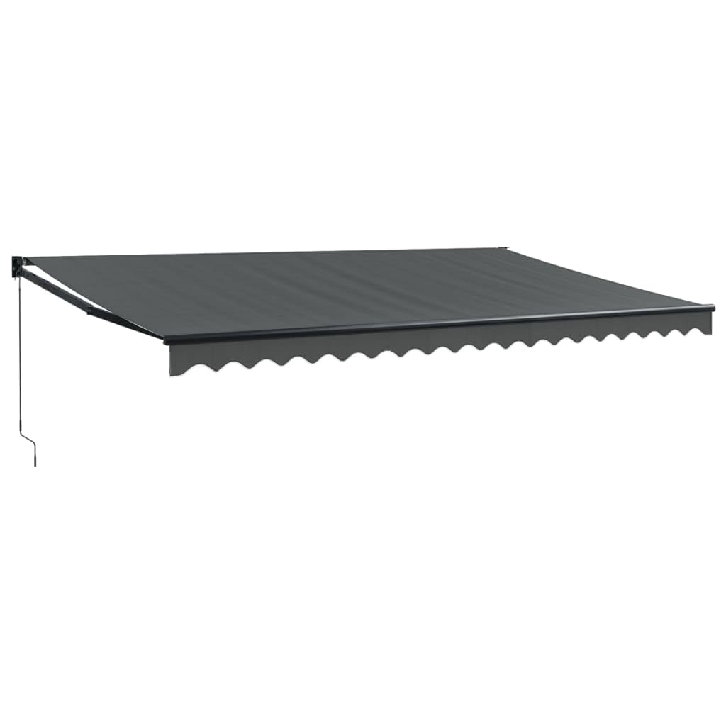 vidaXL Toldo retráctil Aluminio y Tela Gris Antracita 5x3 m, toldo, toldo de Patio, toldo de jardín, toldo para Puertas, toldo de terraza