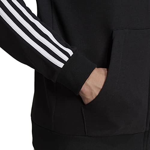 Image of adidas Men's Essentials French Terry 3-Stripes Full-Zip Hoodie