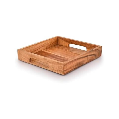Plateau de service en bois d'acacia Samhita Cover