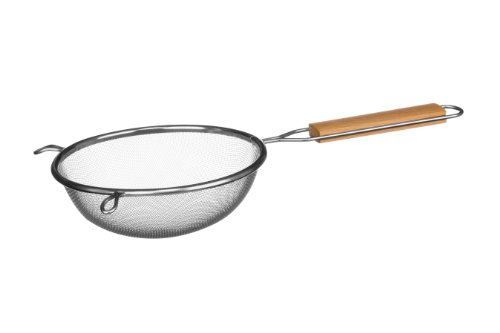 Premier Housewares Sieve with Wooden Handle, 16 cm - Stainless Steel