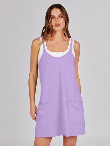 Image of ANRABESS Women Athletic Dress Summer Tennis Workout Active Sports Mini Romper Dress Built in Shorts Travel Vacation Clothes