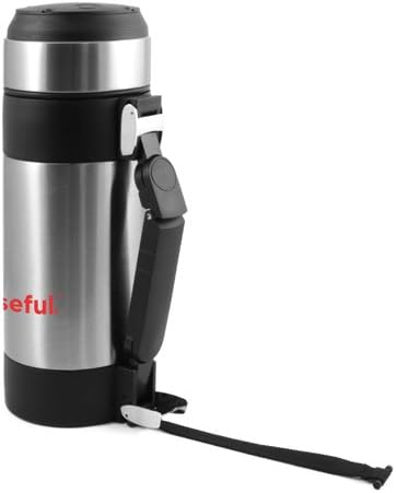 Useful. Thermos 60 Ounce Stainless Steel Bottle with Folding Handle and Strap