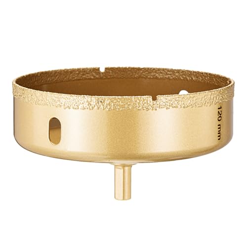 Scie cloche diamant 120 mm PATIKIL dorée pour une découpe d'une netteté absolue sur marbre et verre