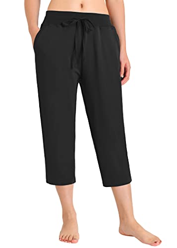 Weintee Women's Cotton Capri Pants with Pockets