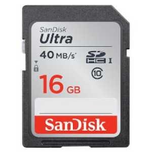 Amazon | SanDisk Ultra SDHCカードUHS-I Class10 16GB 40MB/Sec [国内  