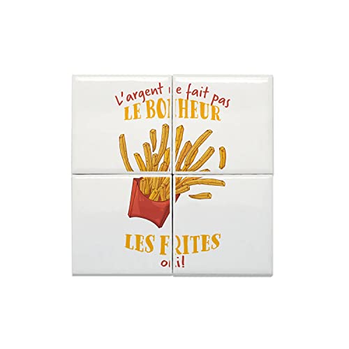 Carreaux céramique frites et street food 30x30 cm pour décoration murale