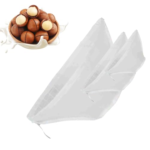 Sacchetto per latte di noci, colino per yogurt, panni per formaggio, panno per formaggio, colino per formaggio, 3 sacchetti da spremere per ravioli, sacchetti a rete per verdure per ripieno di gnocchi