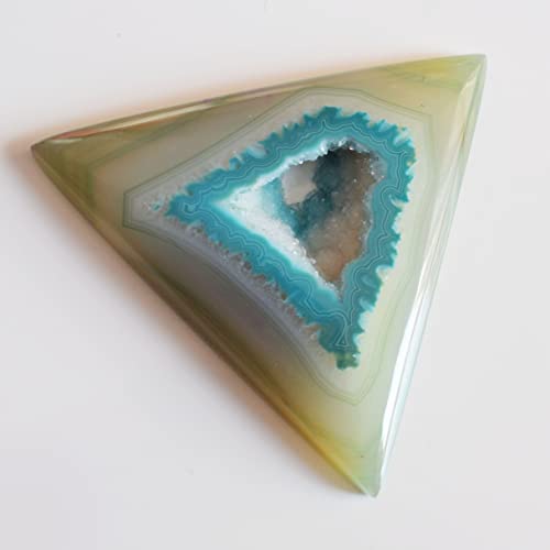 Pierre précieuse agate druzy triangle pour remplacer les cabochons plats sans relief - 4