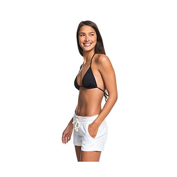 Roxy-Womens-Oceanside-Beach-Short Roxy Women's Oceanside Short Elastic Waist Non Denim Shorts, Sea Salt, X-Small