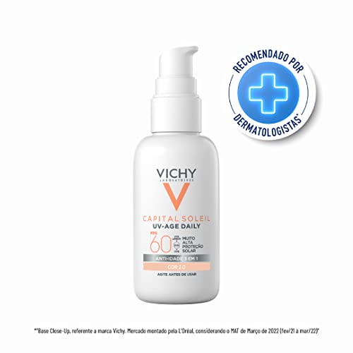 Protetor Solar Facial Vichy Capital Soleil UV-Age Daily Cor 2.0 FPS60 - 40g