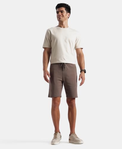 Image of Jockey AM14 Men Super Combed Cotton Rich Straight Fit Shorts with Zipper Pockets