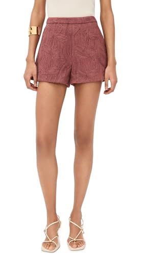 AMUR Women's Kailana Raffia Shorts, Mahogany, 10