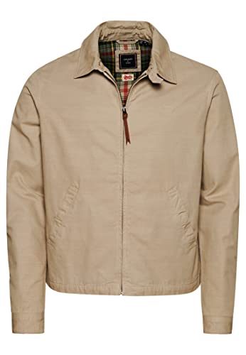 Superdry Mens Vintage Classic Harrington Jacke, Stone Wash, M