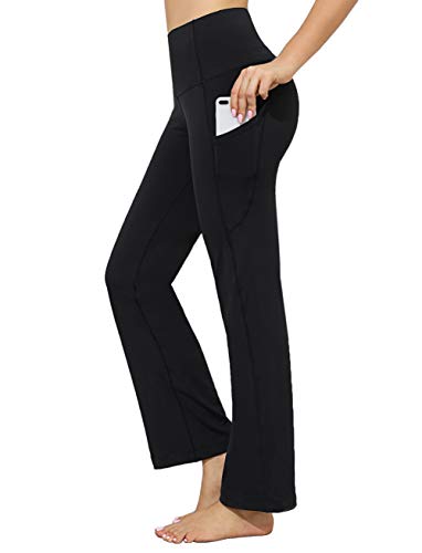 Dragon Fit Bootcut Yoga Pants with Side Pockets High Waist Workout Flare Yoga