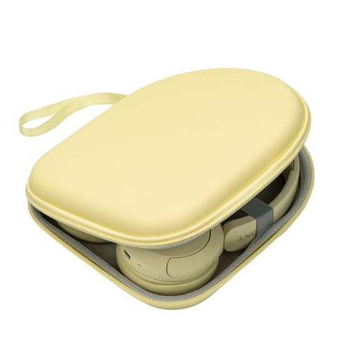 Image of Ginsco Case Compatible with Sony WH-CH520 Wireless Headphones Bluetooth On-Ear Headset with Microphone, with JBL Tune 510BT /520BT /500BT /Junior 320 Ultra-Slim Case for On Ear Headphones (Butter Yellow)