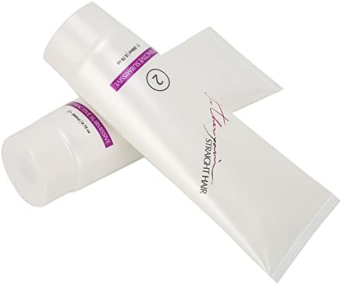 2pcs Professional Hair Straightening Cream,Moisturizing Home Hair Straightening Perming Cream Hair Soften Straighten Cream 260ml