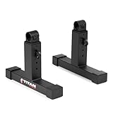 Titan Fitness Adjustable Deadlift Pulling Blocks, Olympic Barbell Jack, 1,300 LB Capacity, 4 Height Settings for Home Gym Weightlifting