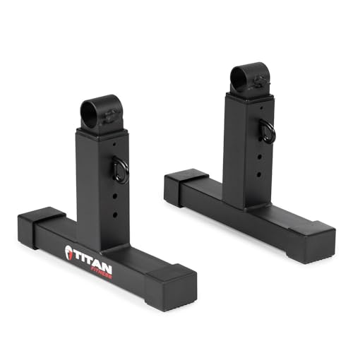 Titan Fitness Adjustable Deadlift Pulling Blocks, Olympic Barbell Jack, 1,300