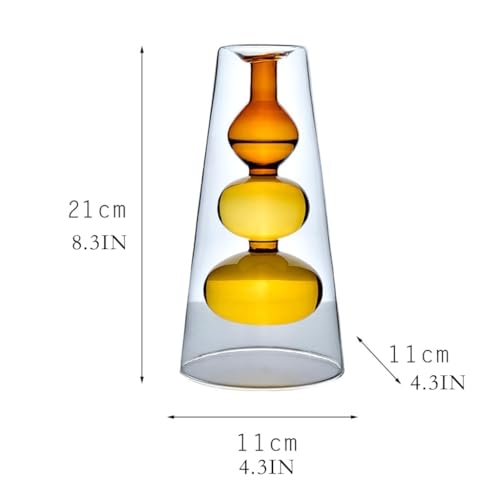 Vase en verre créatif dispositif de fleur hydroponique - 3
