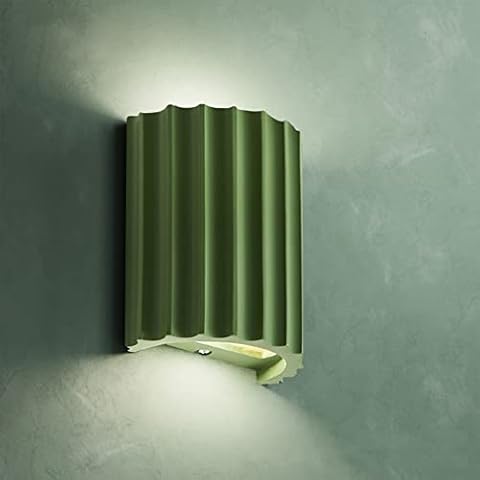 Wall Light LED 10W 3000K Warm White Wall Lights Indoor Modern Resin Decorative Wall Lamp, for Living Room Bedroom Dining Room Hallway Stairs Balcony, Green Cover