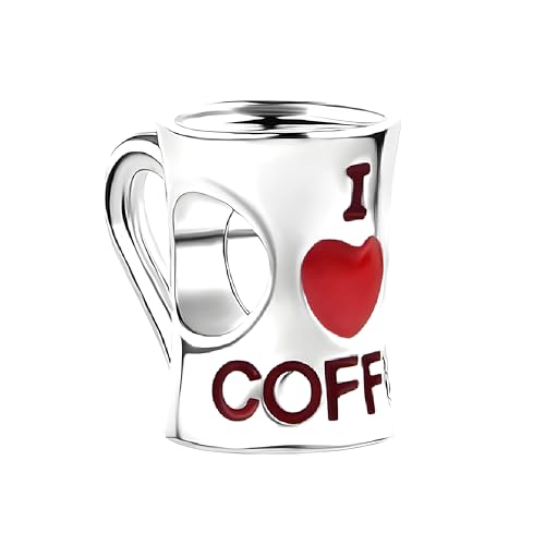 G 215 Charm Love Café, Plata de Ley 925, Compatible con Pulsera Pandora