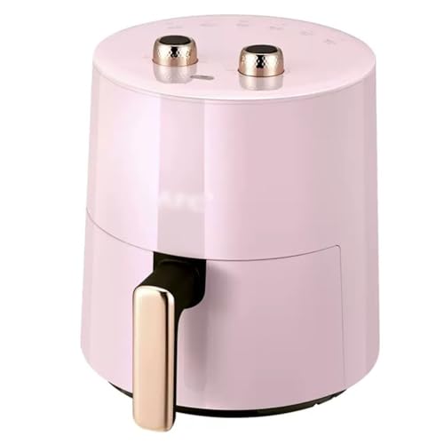 Easnuroz 3.7L Household Air Fryer Light Fat Air Fryer Large -capacity Multifunctional Air Double Knob Operation [Energy Class A+++](Pink)