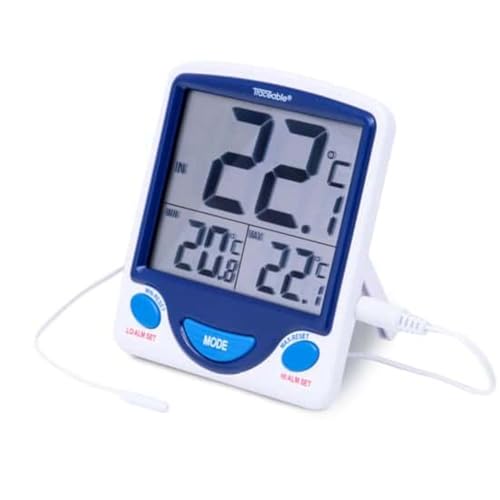 TraceableÂ® Jumbo-Display Fridge/Freezer Digital Thermometers with Calibration (1 Wire Probe)