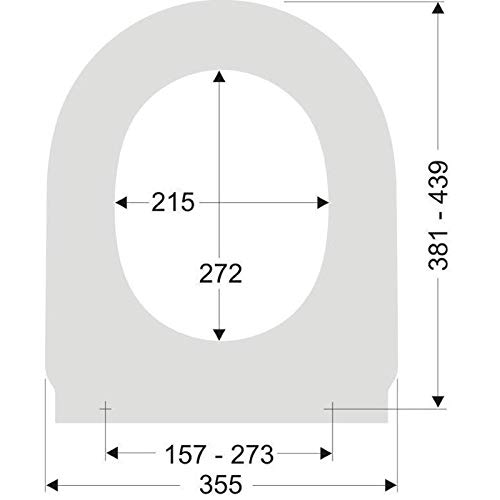 BADOSAN WC-Sitz für Duravit STARCK 3 mit Absenkautomatik SoftClose D-Form Edelstahlscharnier antibakterielles Duroplast weiß