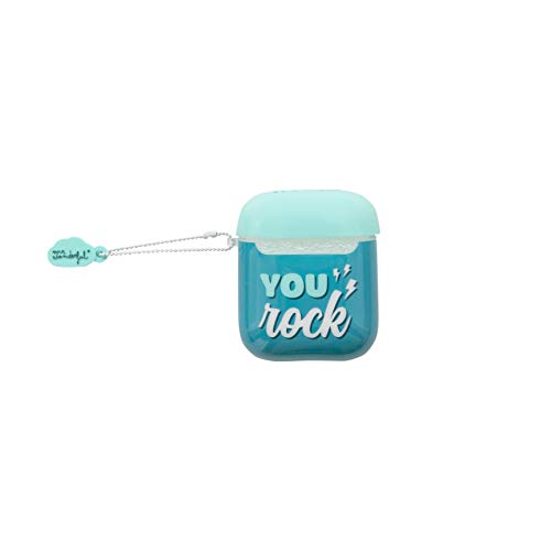 Mr. Wonderful Slim glitter TPU case with You Rock text for Apple Airpods. Compatible with Airpods 1 and 3 - Image 2