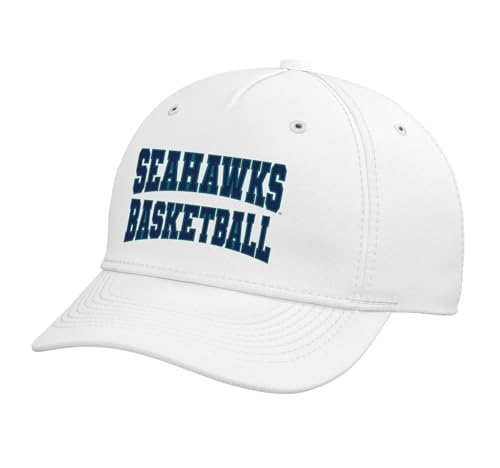 Seahawks Basketball UNC Wilmington UNCW07 Adjustable Printed Baseball Hat, White