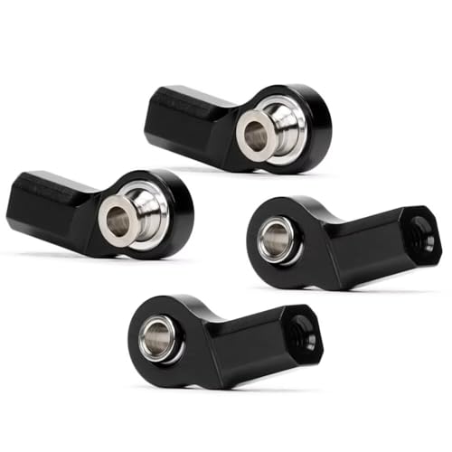 Image of RC linkage For Axial 1/10 For SCX10 D90 4Pcs Aluminium 6061 M3 Bent Pivot Rod End Width Balls RC Car Crawler Accessories(Black)