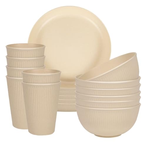 Sagiterra Camping Teller, Picknick Geschirr Sets 6 personen, Camping...