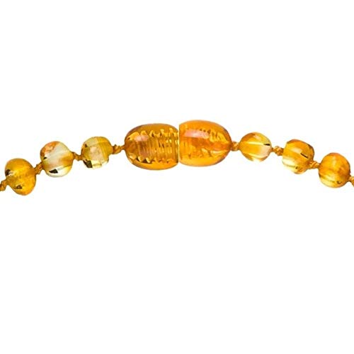 Pulseira Âmbar Para Bebês Cor Mel Bugababy