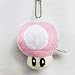 Gwgbxx 10 Couleurs Super Mario Bros Champignons Porte-clés en Peluche Douce 5cm (Color : Light Pink)