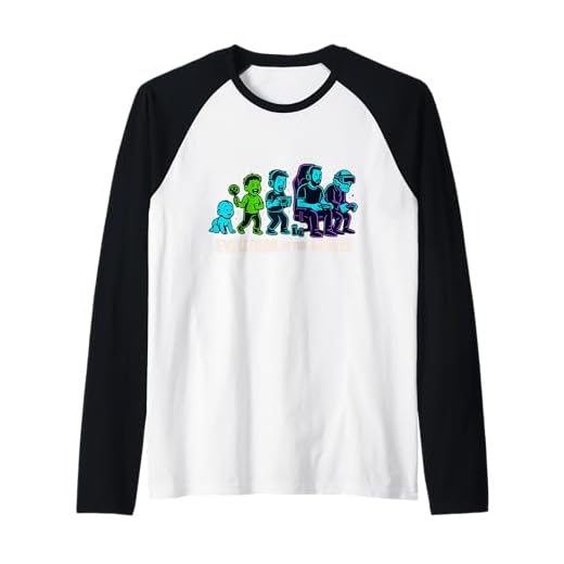 Evolution of The Gamer Raglan Baseball Tee