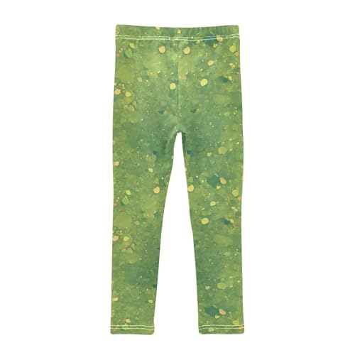 KLL Green Glitter Texture Toddler Girls' Cotton Leggings Soft High Waisted Sweatpants Sports2