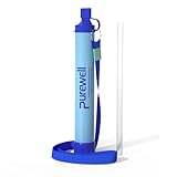 Purewell Paille Filtrante à Eau Survival - Filtre Portable 0.01 Micron...