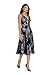 Dress the Population Women's Courtney Sleeveless Veiled Fit & Flare Midi Dress, Silver Multi, S