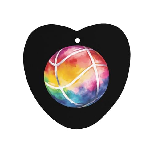 Volleyball Ball Tie-dye Car Air Freshener Hanging Aromatherapy Tablets for Car Accessories Love form