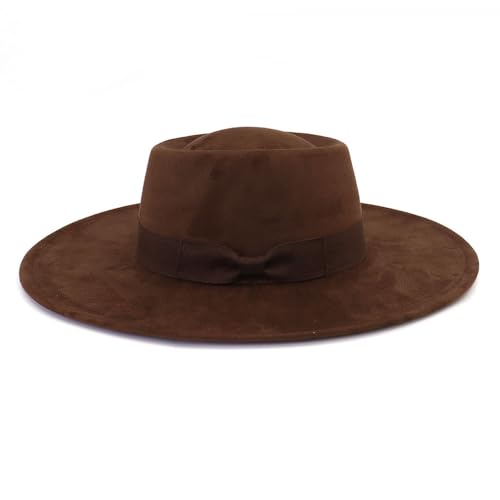 Wide Brim Fedora Hat for Women and Men