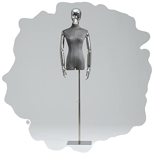 LVLDAWA Weibliche Schaufensterpuppe, Dress-Form-Modell Mit Glatt Mikrofaserbezug Cover