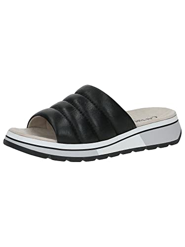 CAPRICE Dam 9-9-27205-20 platt sandalett, svart mjuk 39 EU, Svart mjuktupplur, 39 EU