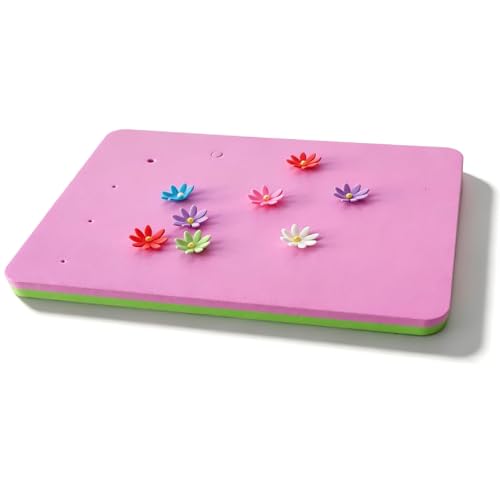 mousse florale,bloc mousse, Blocs en mousses pour fleurs, mousses pour fleurs,tampon en moussess pour gâteau fondant 5 trous en éponge tapis pâte Florale pour Fleurss fraîches, 24,5x18,5cm