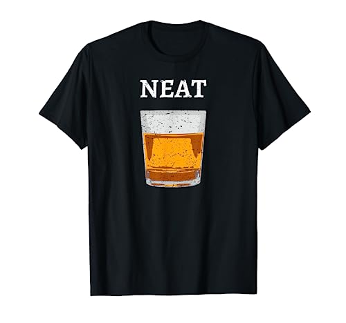 Whiskey Neat Old Fashioned Scotch and Bourbon Bebedores Camiseta